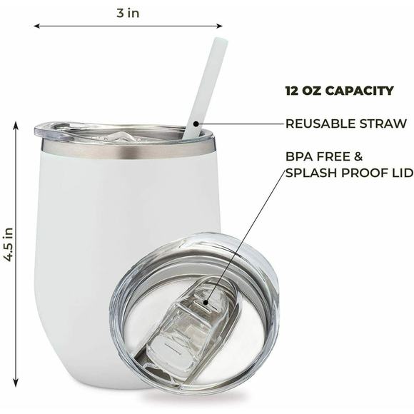 SassyCups Mommy's Sippy Cup | Stainless Steel Stemless Wine Tumbler with Stra... - Picture 12 of 16